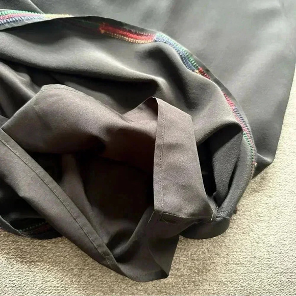 Madewell Black 100% Silk Embroidered Color Stitch Shift Dress XS - Picture 5 of 6